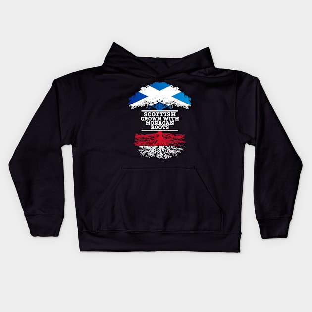 Scottish Grown With Monacan Roots - Gift for Monacan With Roots From Monaco Kids Hoodie by Country Flags